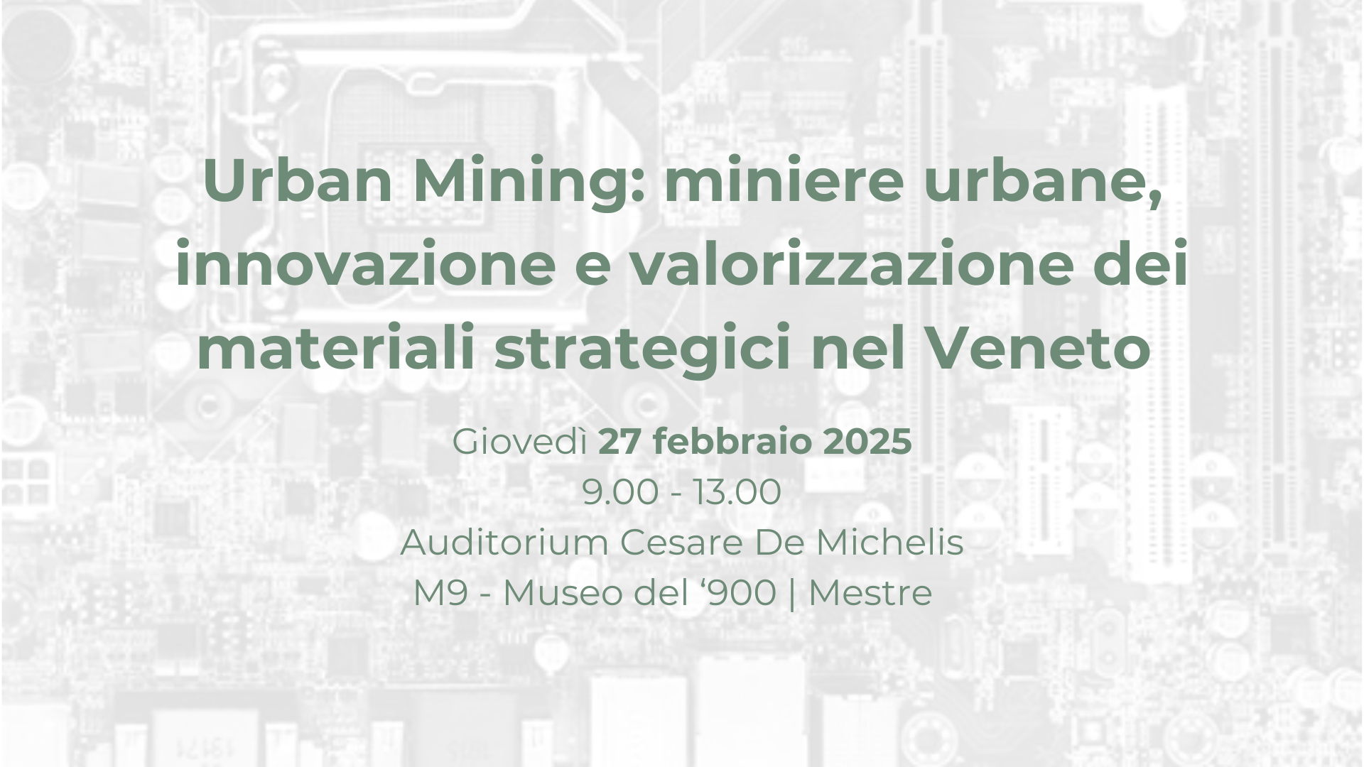 Urban Mining: miniere urbane, innovazione e valorizzazione dei materiali strategici nel Veneto